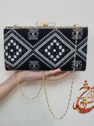 کیف کلاچ سوزندوزی نپالی ابریشمی