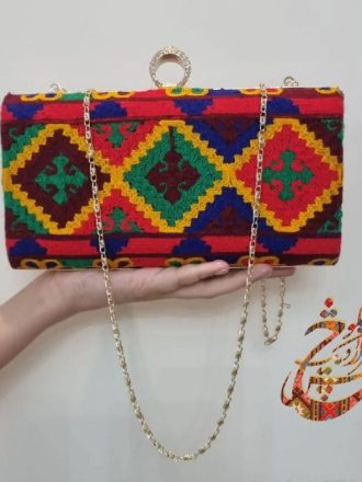کیف کلاچ سوزندوزی مدل ارغوان