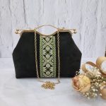 کیف سوزندوزی دستدوز دهانه فلزی